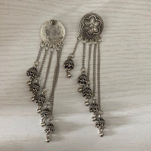 Silver Boho Post Earrings